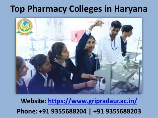 Find the Top Pharmacy Colleges in Haryana