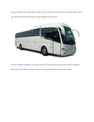 Coach Hire Luton