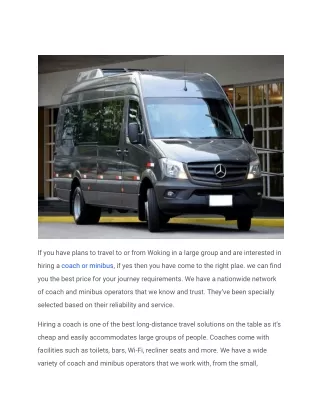 minibus hire woking