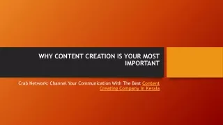 WHY CONTENT CREATION IS YOUR MOST IMPORTANT