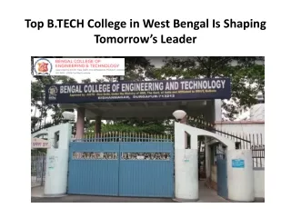 Top B.TECH College in West Bengal Is Shaping Tomorrow’s Leader