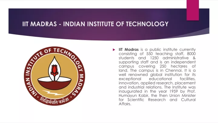 iit madras indian institute of technology