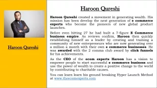 The E Com Experts - Haroon Qureshi