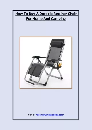 how to buy a durable recliner chair for home