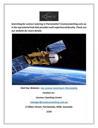 hsc science tutoring in Parramatta | Cosmoscoaching.com.au