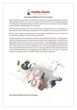 How Corporate Gifting Can Grow Your Company