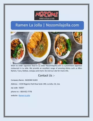 ramen la jolla nozomilajolla com