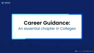 Career Guidance an essential chapter in college..