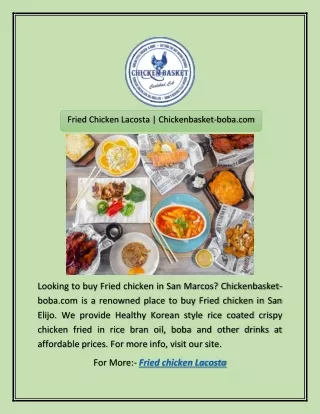 Fried Chicken Lacosta | Chickenbasket-boba.com