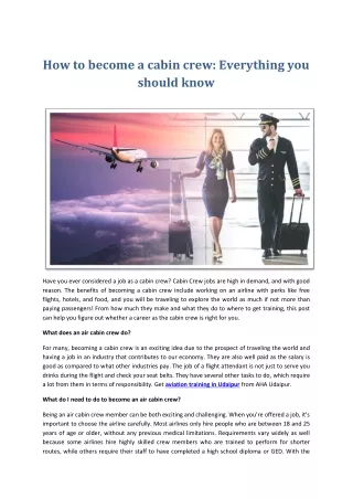 How to become a cabin crew Everything you should know-converted