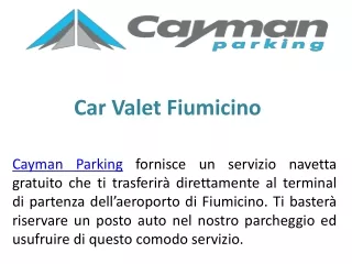 Car Valet Fiumicino