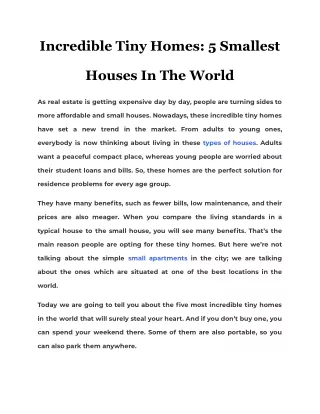incredible tiny homes 5 smallest