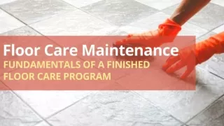 Floor Care Maintenance - Prime Floors