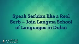 Learn Balkan & Serbian Language in Dubai - Language Courses Online