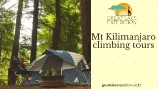 Mt Kilimanjaro climbing tours - Great Lake Expedition
