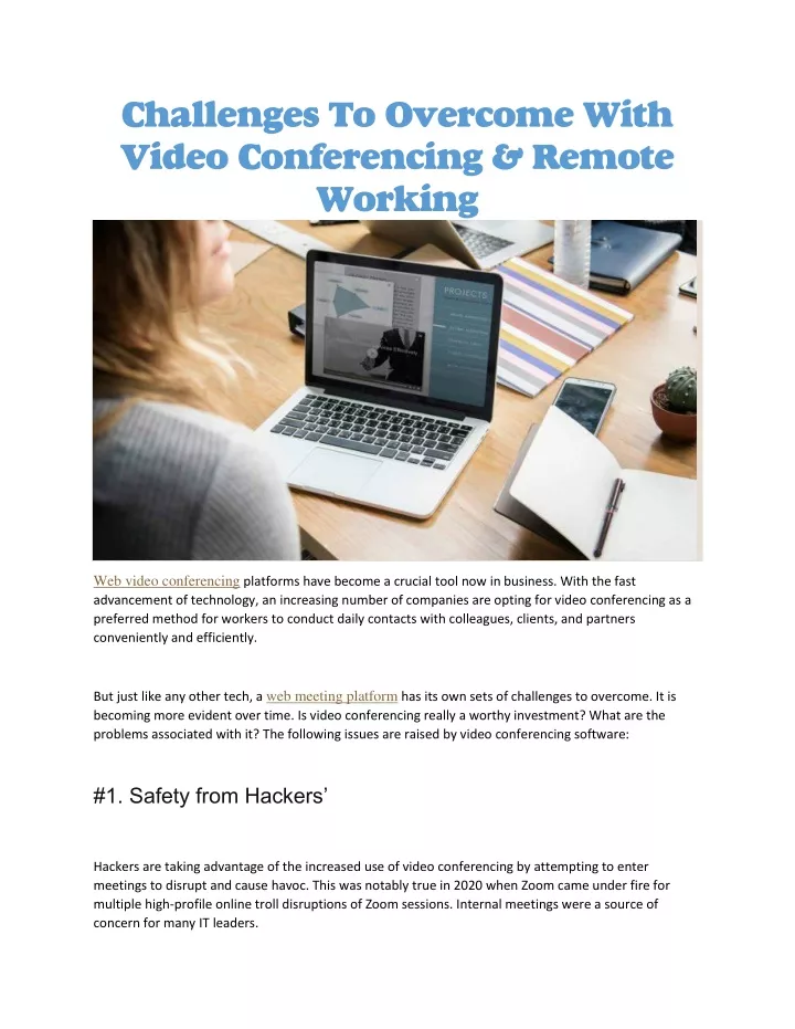 challenges to overcome with video conferencing