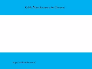 Cable manufacturers in Chennai