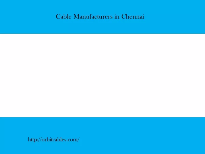 cable manufacturers in chennai