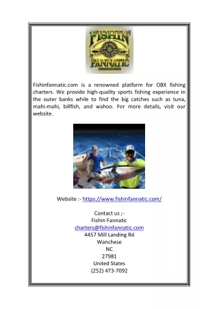 Outer Banks Deep Sea Fishing  Fishinfannatic.com