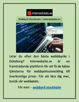 webbyr stockholm interwebsite se