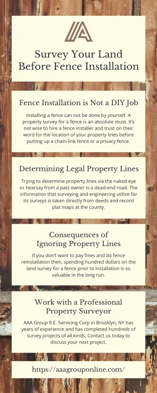 survey your land before fence installation