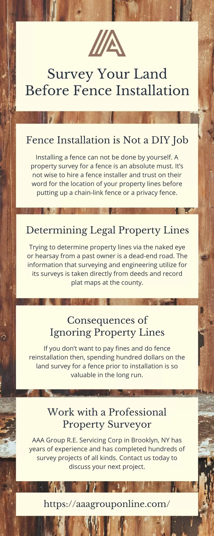 survey your land before fence installation