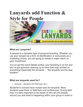 lanyards add function style for people