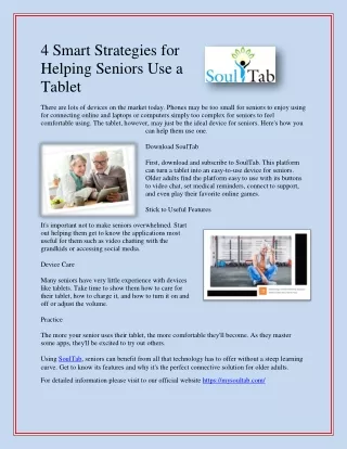 Best Apps for Seniors - www.mysoultab.com