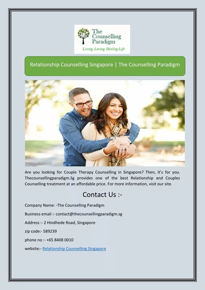 relationship counselling singapore