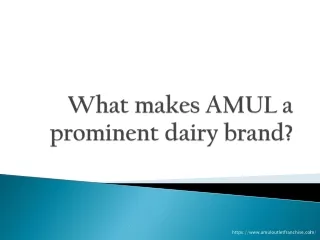 What makes AMUL a prominent dairy brand ppt02