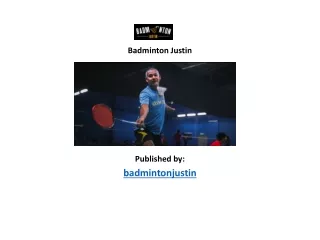 badminton justin published by badmintonjustin