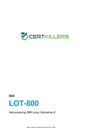 Most Accurate IBM LOT-800 Exam Q&A Online