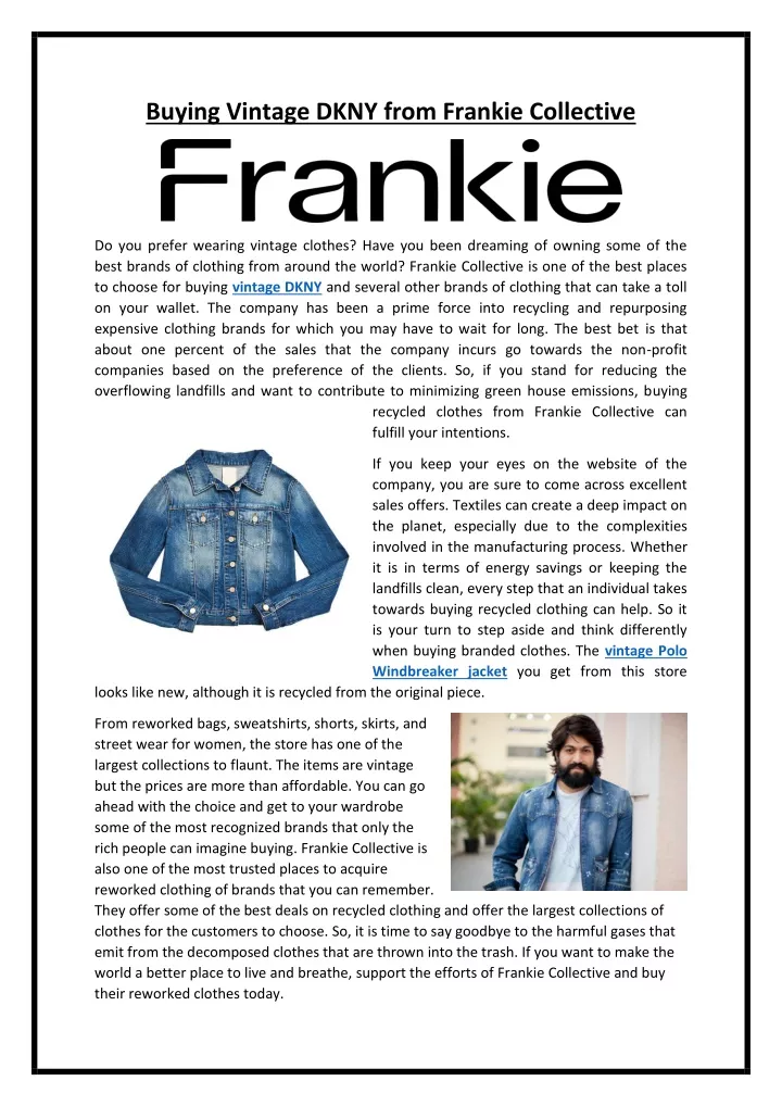 buying vintage dkny from frankie collective