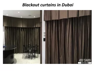 blackout curtains in dubai
