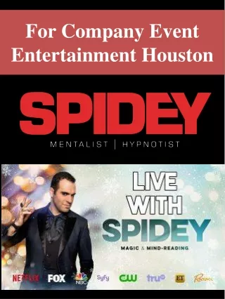 for company event entertainment houston