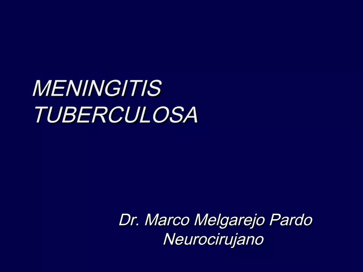 meningitis meningitis tuberculosa tuberculosa