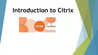 introduction to citrix