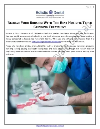 Resolve Your Bruxism With The Best Holistic Teeth Grinding Treatment