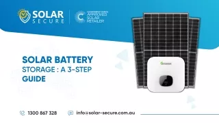 solar battery storage a 3 step guide
