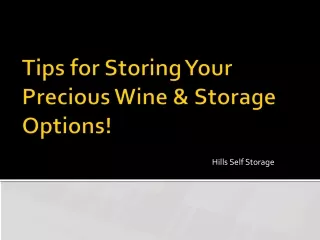 Tips for Storing Your Precious Wine & Storage Options!