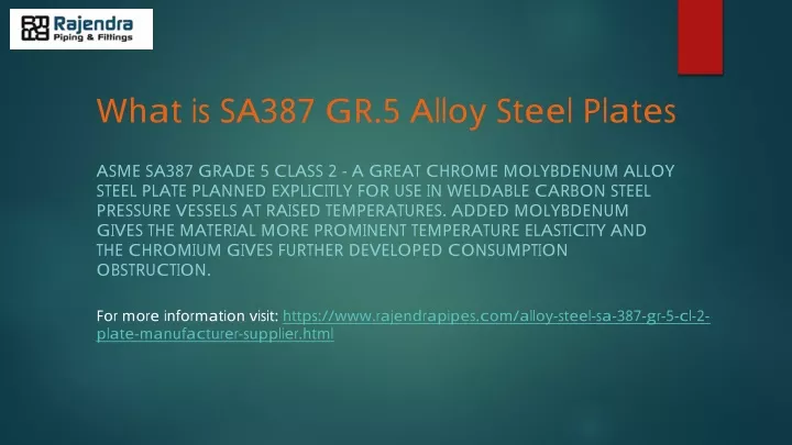 what is sa387 gr 5 alloy steel plates