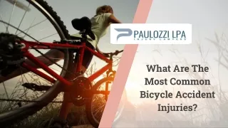 What Are The Most Common Bicycle Accident Injuries?
