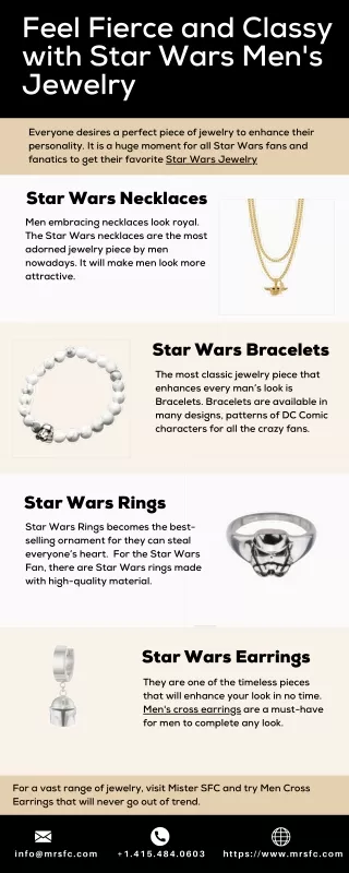Feel Fierce and Classy with Star Wars Men's Jewelry