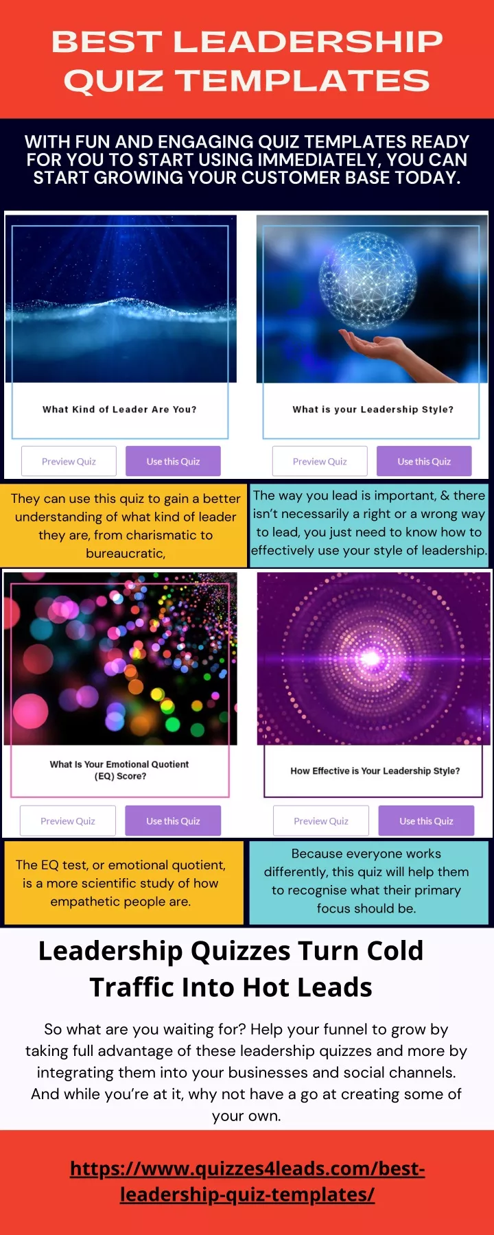 best leadership quiz templates