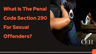 What Is The Penal Code Section 290 For Sexual Offenders?