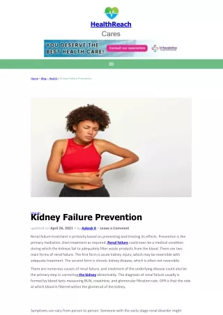 Kidney Failure Prevention