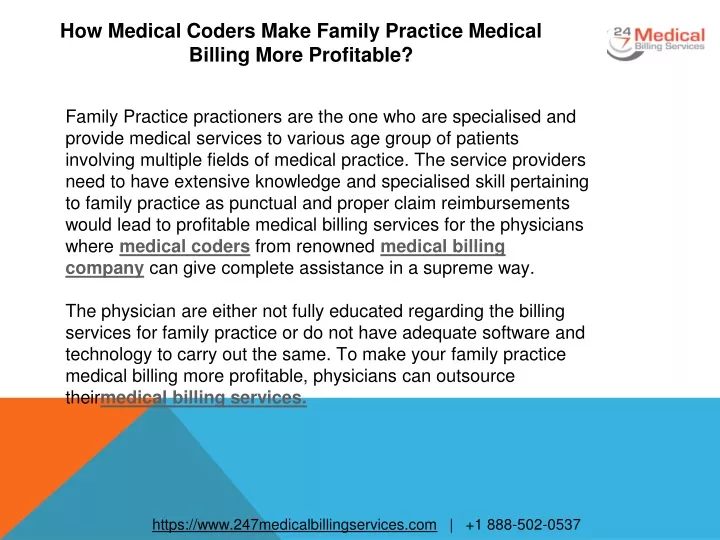 how medical coders make family practice medical billing more profitable