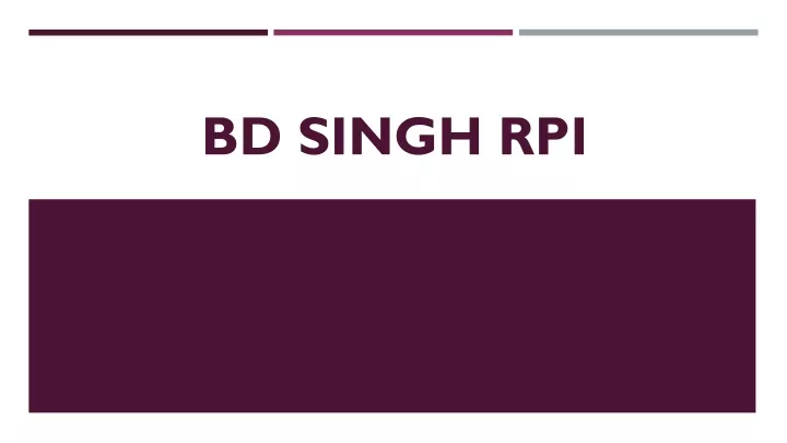 bd singh rpi