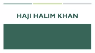 haji halim khan