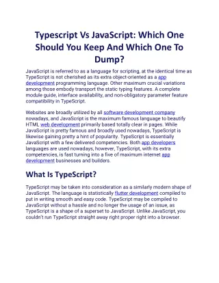 typescript vs javascript which one should